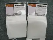 2 EACH Satin Pillow Protector Zippered Pillowcase Pair WHITE Better Home NEW !!