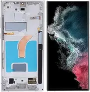 6.8 inch AMOLED Original for Galaxy S22 Ultra 5G, OLED LCD Display Digitizer Assembly S22ultra 5G S908U S908U1 G908A S908W US Version (Gold)