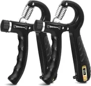 2PCS Adjustable Hand Grippers 10–100kg for Forearm & Finger Strength Training