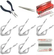 Bead Tip Kit - Pliers, Tweezers, Cement, 5 Bead Tips & Grey Bead Cord #3