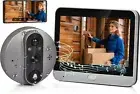 Advwin Wireless Video Intercom System, 5.7" Peep Hole Camera with Monitor, Video
