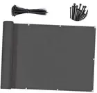 Dark Grey Balcony Deck Privacy Screen Fence, Apartments 3'x16' Dark Gray