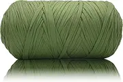 400g T Shirt Yarn, Tshirt Crochet Yarn for Crocheting Bag/Craft Project/Home Decor, 14.1oz/400g, 120yd/110m Polyester Spandex Blend Stretch Fabric(Avocado Green)