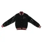 CATHERINE MALANDRINO Foxy Lady Wool & Patent Leather Varsity Jacket Yellow Label