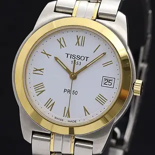 【精品廉售/手錶】Tissot天梭錶PR50 藍寶石鏡面/精鋼錶帶*品況佳*# PR50*石英男士錶*瑞士精品
