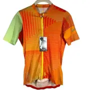 NEW Rapha Pro Team Flyweight Cycling Jersey Women's Small Tunnel Vision Orange