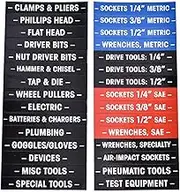 Conext Link 30pcs Magnet Tool Box Label Drawers Sticker Cabinets Steel Chest Decal Organizer （80115）