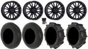 MSA ThunderLips 14" Wheels Black 28" Dune Tires Polaris RZR XP 1000 / PRO XP