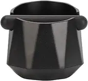Coffee Knock Box ABS Black Non Slip Multifunctional Coffee Grind Dump Bin with Bar for Kitchen Office Coffee Bar