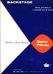 GENE PITNEY BACKSTAGE SHEET MUSIC PIANO/VOCAL/GUITAR VERY RARE 1966 NEW ON SALE