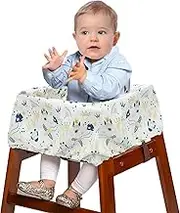 Waterproof Carton Style Shopping Trolley Seat Cover Soft Comfortable Baby Safety Cart Cover for Highchairs Swings Toddler Infant Carts(Satellite model,1)
