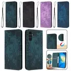 Fr Samsung S24Ultra S23FE S22 S21 S20FE A35 A55Leather Pattern Wallet Stand Case