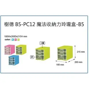 樹德 B5-PC12 魔法收納力玲瓏盒 B5 收納盒 小物盒 資料盒