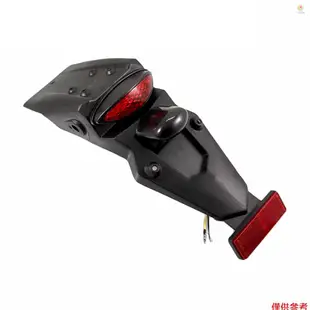 Casytw 摩托車擋泥板尾燈 12V 後擋泥板 LED 尾燈煞車燈牌照燈適用於越野摩托車越野車