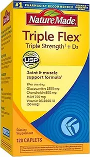Nature Made TripleFlex Triple Strength with Vitamin D3 Caplet (Glucosamine Chondroitin MSM) 120 ct