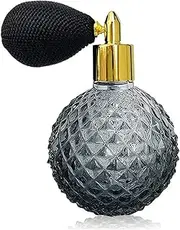Topxome 1pcs 100ml Vintage Perfume Bottle Short Spray Atomizer Refillable Empty Glass (Gray)