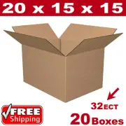 20 - 20x15x15 Cardboard Boxes Mailing Packing Shipping Box Corrugated Carton