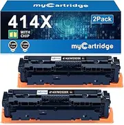 414X Black Toner Cartridge 2 Pack High Yield (with Chip) Compatible Replacement for HP 414X 414A for Color Laserjet Pro MFP M479fdw M479fdn M479dw Pro M454dw M454dn M479 M454 Printer Ink W2020X W2020A