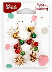[FIL] Christmas Earrings Party Jewellery Studs Dangle Drop Mismatch Crystal Xmas