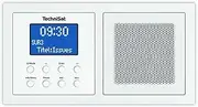 TechniSat DIGITRADIO UP 1 - DAB+ Flush-Mounted Radio for Mounting in Any Double Flush-Mounted Socket (DAB, FM, Bluetooth Reception, Dimmable LCD Display, Alarm Clock, Sleep Timer, 2 Watt RMS, Equalizer) White