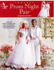 Annie's Attic Crochet Prom Night Pair Pattern Leaflet #871818 Barbie Ken Fashion