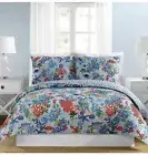 VERA BRADLEY Full/Queen Quilt Shore Thing Reversible Quilt Blue New