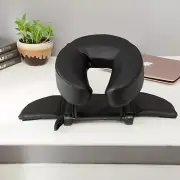 Massage Face Cradle Face Down Pillow Head Rest Cushion Black PU leather AU