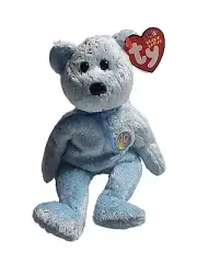 TY Beanie Babie - DECADE - Light Blue Bear (2002-2003) NEW (8.5") MINT *L1