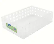 SMARTLINK 6pcs Stackable Transparent Plastic Box 22.8x16x6.5cm Durable Storage Container for Home Office