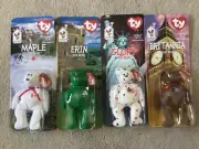 NEW SEALED Vintage McDonald's COMPLETE SET 4 TY International Beanie Babies