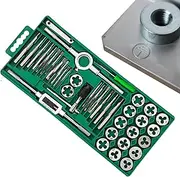 Metric Screw Threads - 40X Coarse and Fine Repair Metric Tap Die Set with Complete Handles, Accessories, Case | Repair Tool Kit with Wrench for Male & Female Threading