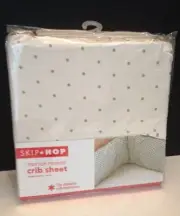 Skip Hop Treetop Friends Crib Sheet standard crib Nuetral Beige with polka dots