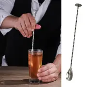 Spoon Bar Tool Bartender Tools Stainless Steel Mixing Cocktail Teadrop Spiral☆