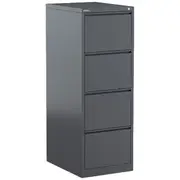 Mercury 4 Drawer Vertical Filing Cabinet Graphite Ripple