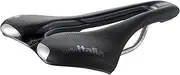 [Selle Italia] SLR Boost Gravel Ti316 Superflow, Road, MTB, and Gravel Bike Saddle - for Men and Women, Black/Hi-Viz
