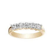 Bevilles 5 Stone Ring with 3/4ct of Diamonds in 9kt Yellow Gold