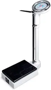 Mechanical Bathroom Scale, Health Medical Scale, 2-in-1 Height and Weight Scale, Oversized Dial, 160kg/190cm Adjustable Aluminum Rod