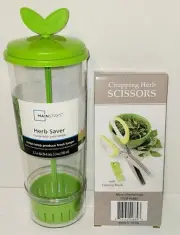 Myco International Chopping Herb Scissors and Mainstays Herb Saver Lot