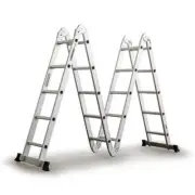 NNEMB 5.8m Multipurpose Ladder Aluminium Extension Folding Adjustable Step