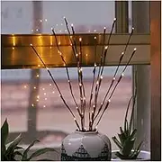 2 Pack Branch Lights - Led Branches Battery Powered Decorative Lights Tall Vase Filler Willow Twig Lighted Branch for Home Decoration Warm White - 20 Inches 20 LED Lights (Branches Light)