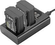 Neewer NP-FZ100 Replacement Battery Charger Kit, Compatible with Sony ZV-E10II A9III A7CII ZV-E1 A7III A7IV FX3 FX30 A6700 A1, 2 Packs Li-ION 2280mAh Batteries, Dual USB Charger with LCD Display
