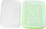 Hydroponic Nursery Tray Soil Sprout Basin for Bean Germination Durable Plastic for Greenhouse Gardening Space Saving Design Use