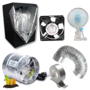 Hydroponics Grow Tent Ventilation System With Clamp fan 6" Vent fan Ducting Tape