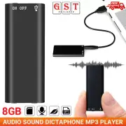 8GB Spy Digital Voice Activated Mini Sound Audio Recorder Dictaphone MP3 Player