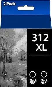 312xl 312 Ink cartridges Black for EPSON xp 15000 Ink cartridges for EPSON 312xl Ink cartridges 312XL 312 XL T312 with Expression Photo XP-15000 XP-8500 XP-8600 Printer (2 Black