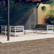 7 Piece Garden Lounge Set with Anthracite Cushions Pinewood vidaXL
