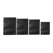 100PCS Black Aluminum Bag Mylar Foil Pouch Heat Sealer Food Storage Package Bags