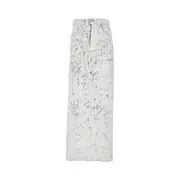 [MM6] MM6 Hand-painted denim long skirt Woman 42 42 White