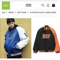 在飛比找蝦皮購物優惠-🇺🇸滑板品牌HUF JACKET 23棒球外套 拼色 緞面 