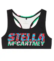 [Stella McCartney Kids] Stella McCartney Kids Logo active crop top Y 4 black